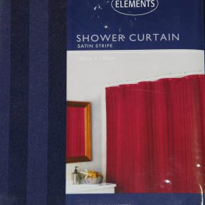 Shower Curtain Satin Stripe Navy-0