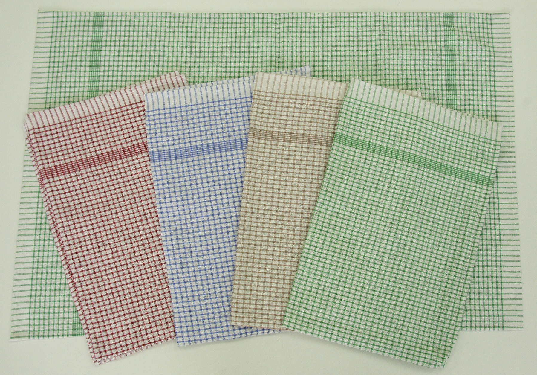 Tea Towel Waffle Jumbo Check Assorted-0