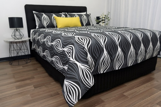 Quilt Cover Set Alliance Byron Charcoal QB-0 Quilt Cover Set Alliance Byron Charcoal QB-0